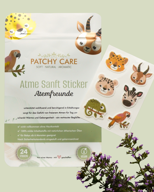 Atme Sanft - 24 Sticker - Design: Atemfreunde