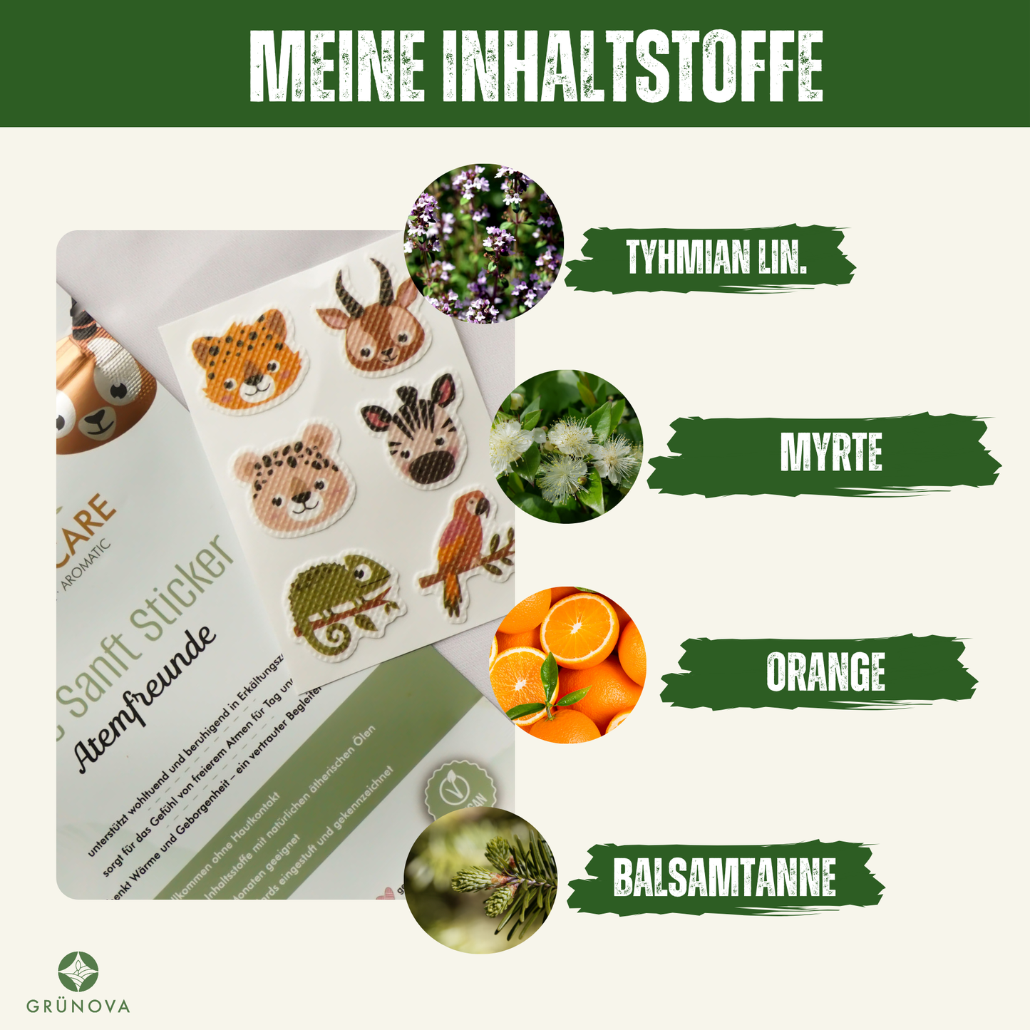 Atme Sanft - 24 Sticker - Design: Atemfreunde