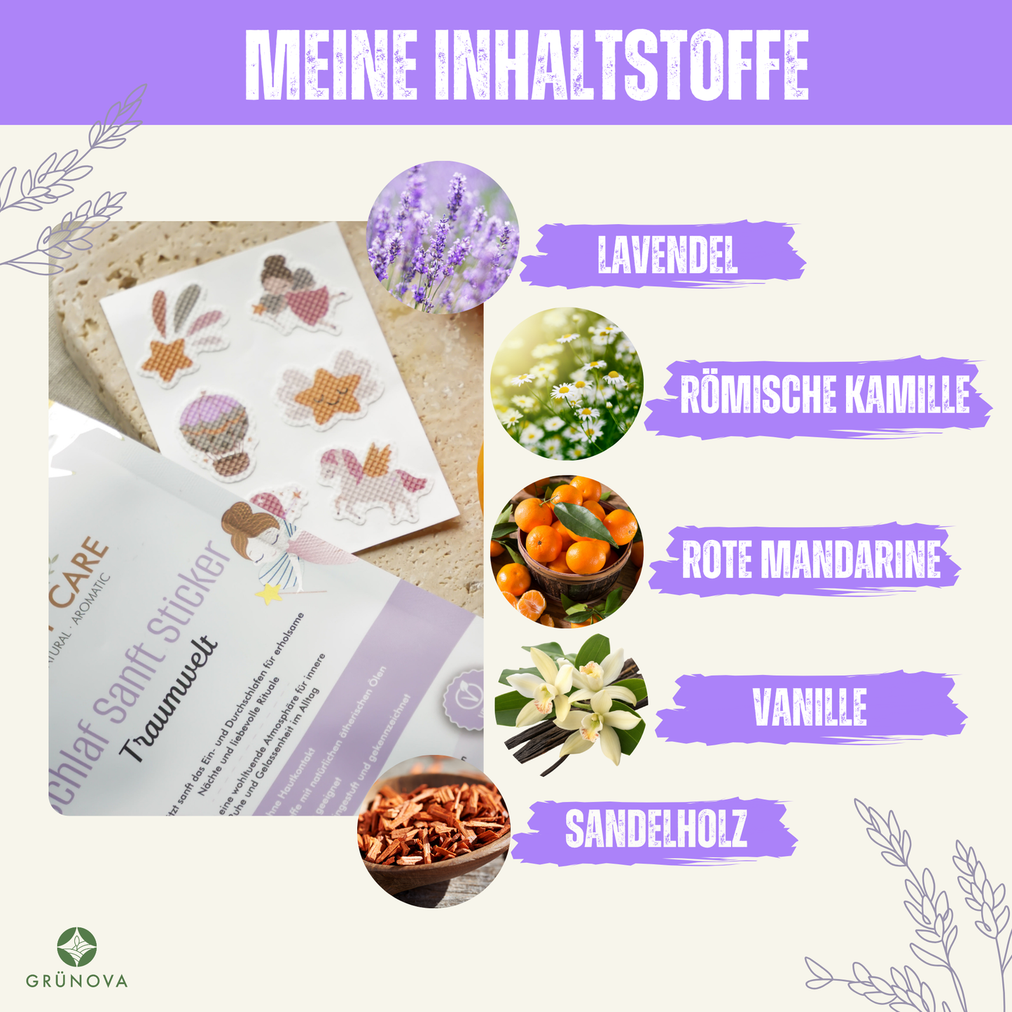 Schlaf Sanft - 24 Sticker - Design: Traumwelt