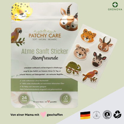 Atme Sanft - 24 Sticker - Design: Atemfreunde