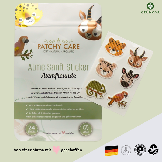 Atme Sanft - 24 Sticker - Design: Atemfreunde