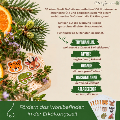 Atme Sanft - 36 Sticker - Design: Atemfreunde
