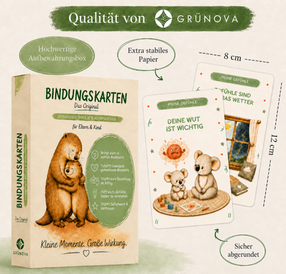 Bindungskarten – Das Original | Verbindende Impulse & Affirmationen für Eltern & Kind