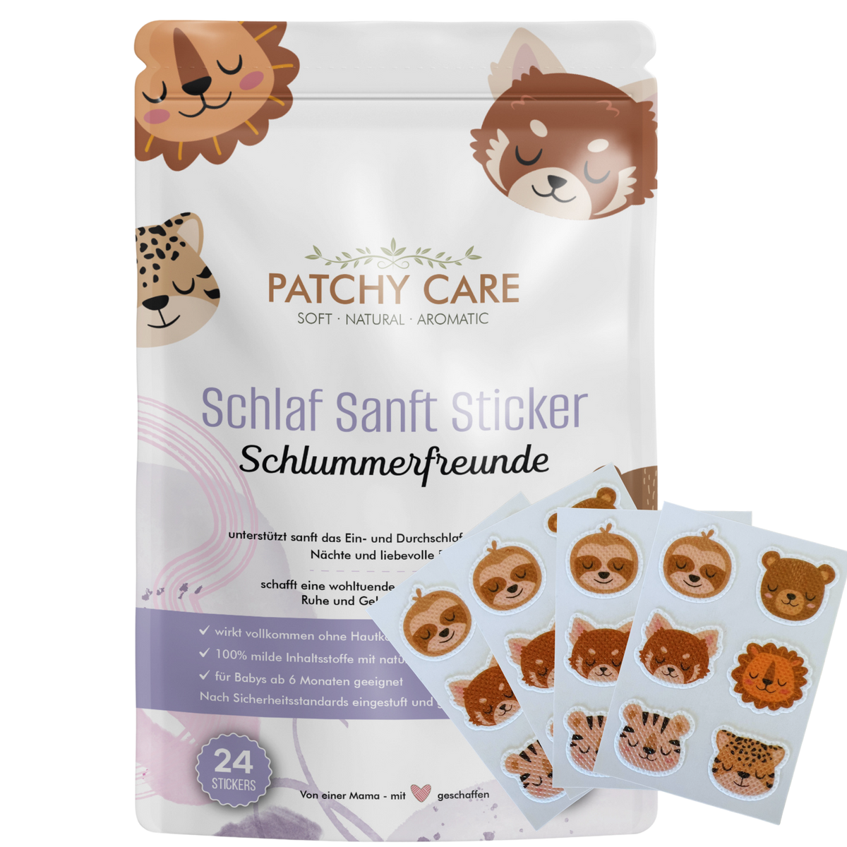 Schlaf Sanft - 24 Sticker - Design: Schlummerfreunde